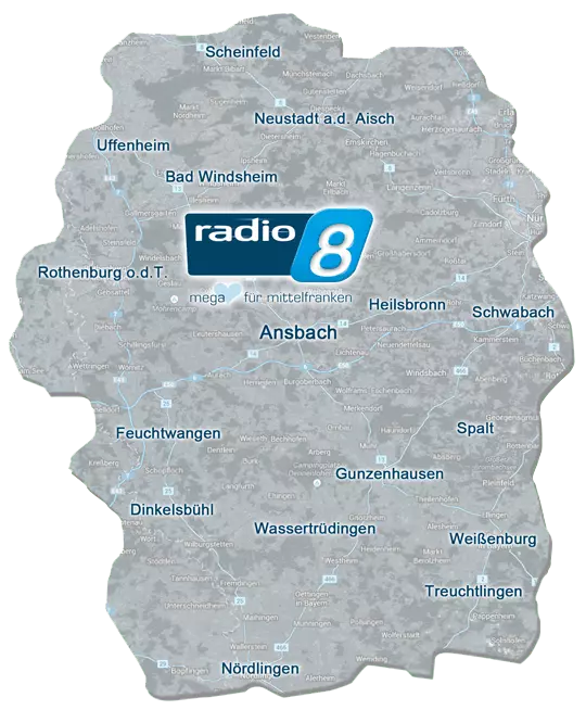 Sendegebiet Radio8